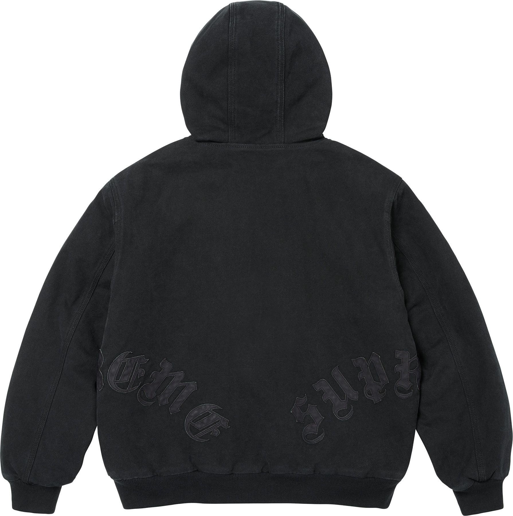 Leather Appliqué Hooded Work Jacket view 2